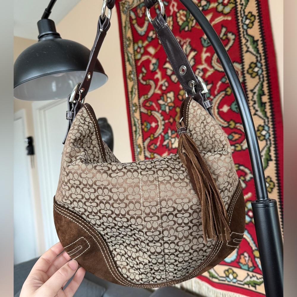 Coach Brown Signature Shoulder Bag
